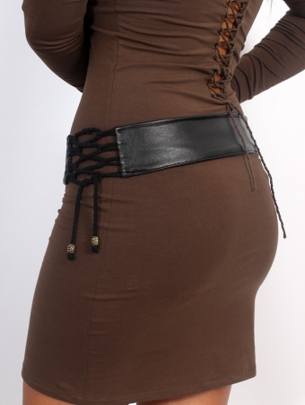  Oleya  belt, Black faux leather