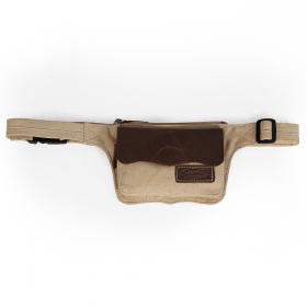 "Wanika" pocket belt, Leather and cotton