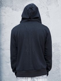  Aegnor Circuit  zipped hoodie, Black