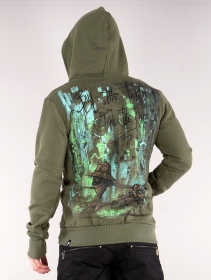  Buy the ticket  zipped hoodie, Olive green