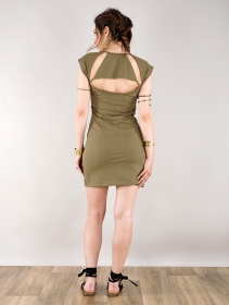  Temet  unstructured short dress, Army green