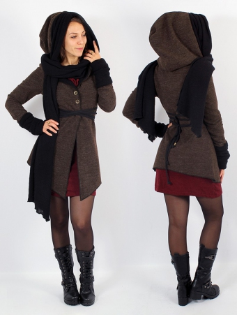  Azmäe  coat, Brown and black