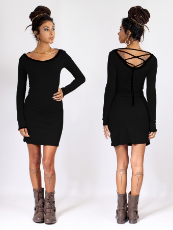  Anaëly  sweater dress, Black