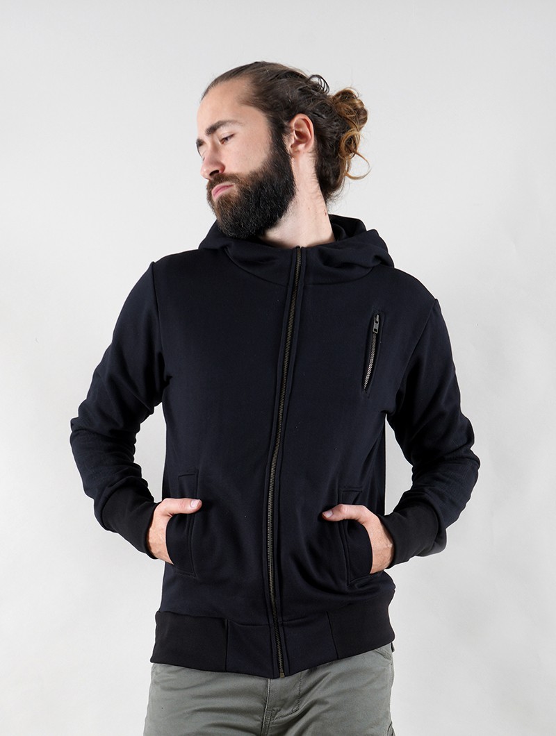 \ Aegnor Circuit\  zipped hoodie, Black