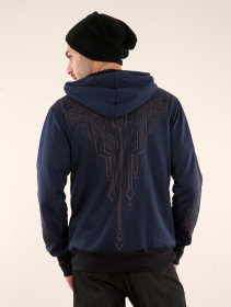 \ Aegnor Circuit\  zipped hoodie, Blue