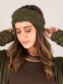 \ Aikköo\  crochet headband, Army green