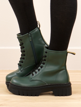 \ Alannah\  lace up platform boots, Forest green