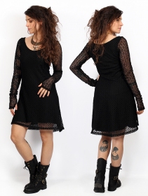 \ Alchema\  crochet lining dress, Black