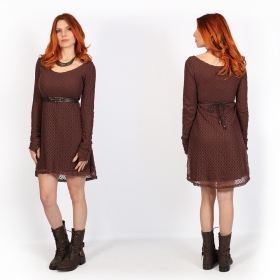 \ Alchemÿa\  crochet lining dress, Brown