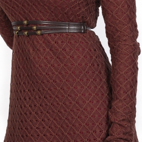 \ Alchemÿa\  crochet lining dress, Wine