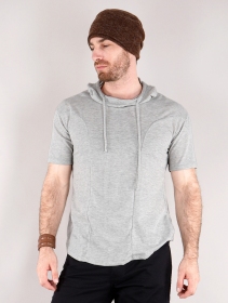 \ Aldaron\  hooded t-shirt, Mottled grey