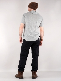 \ Aldaron\  hooded t-shirt, Mottled grey