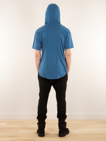 \ Aldaron\  hooded t-shirt, Teal blue