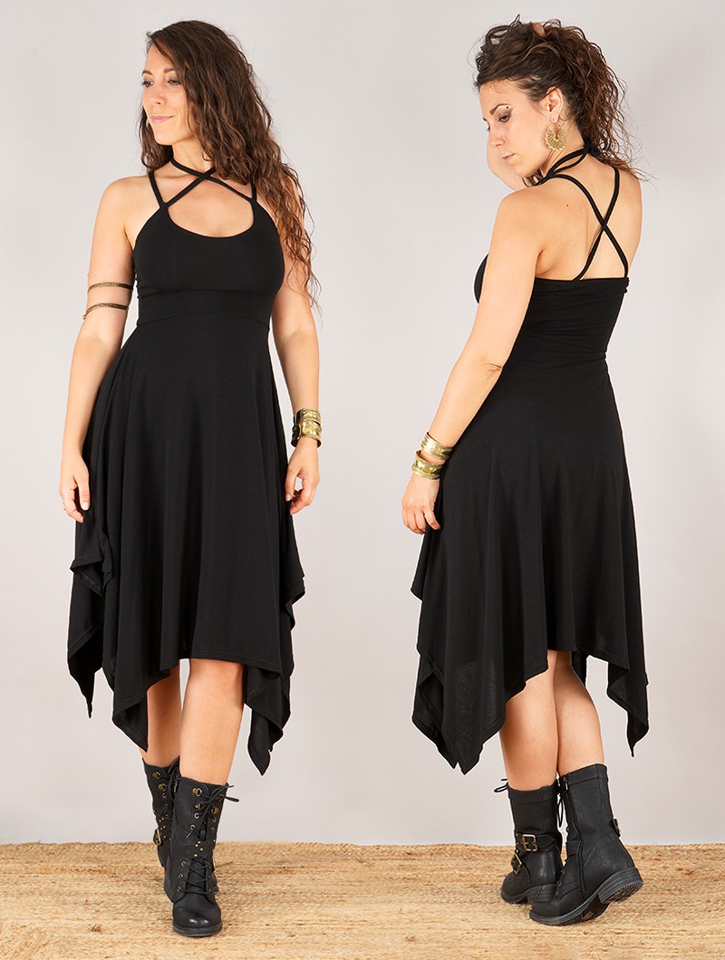 \ Amethyst\  short dress, Black