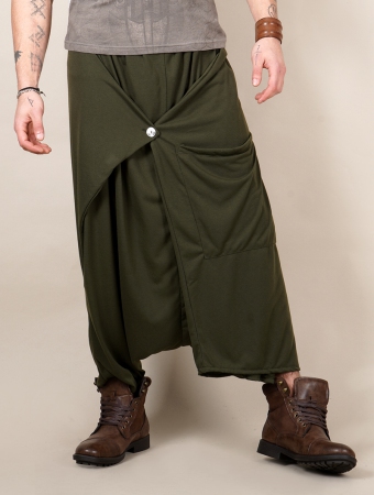 \ Anju\  Gender neutral harem pants, Khaki green