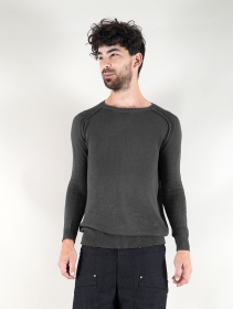 \ Arga\  cotton sweater, Dark grey