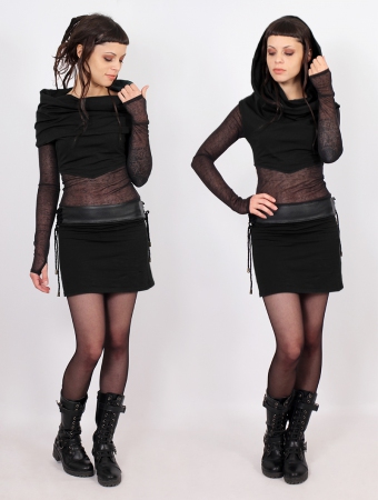 \ Azmiya\  dress, Bi-fabric black