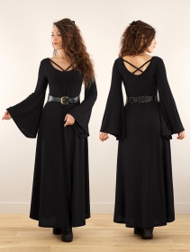 \ Black Moon\  long sleeve long dress, Black