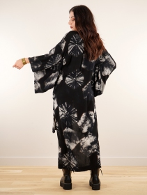\ Blosom\  kimono cardigan, Black and beige