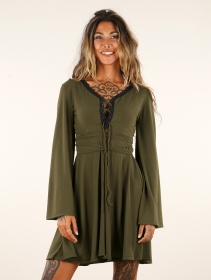 Bohemian dress \ Orphe\ , Army green