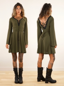 Bohemian dress \ Orphée\ , Army green