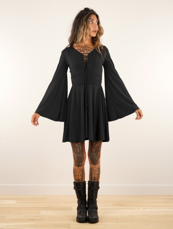 Bohemian dress \ Orphée\ , Black