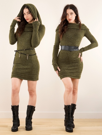 \ Chryzalide\  sweater dress, Army green