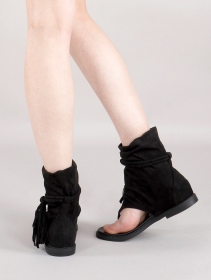 \"Cordelia\" boot sandals, Black