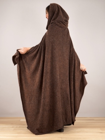 \"Danäa\" hooded long cape, Brown