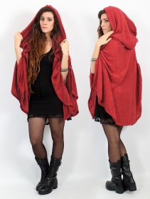 \ Danae\  hooded cape, Red