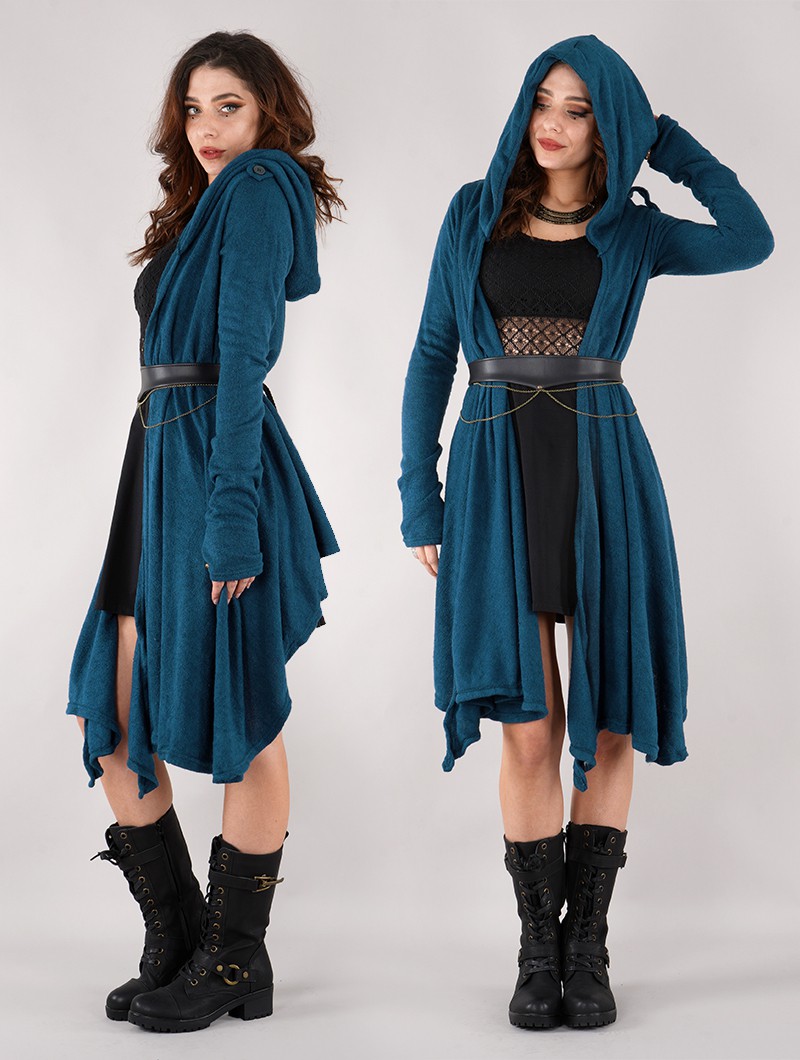 danaeriz yggdrazil wizard hooded blue shawl cape