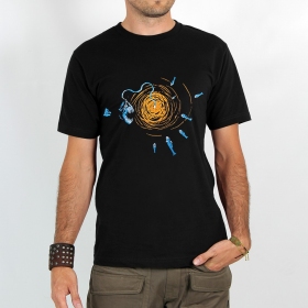 \ Deep sea fish\'\  printed short sleeve t-shirt, Black