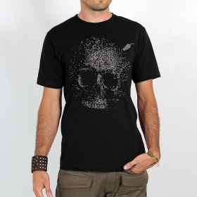 \ Dots skull\  printed short sleeve t-shirt, Black