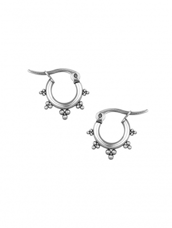 \ Drokpa\  steel hoop earrings