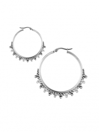 \ Drokpa\  steel large hoop earrings
