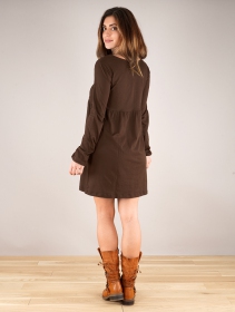 \ Eireen\  long sleeve dress, Dark brown