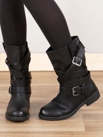\ Eivoor\  strap ankle boots, Black