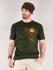 \ Electrosystem\  printed short sleeve t-shirt, Army green