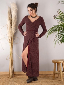 \ Ëmy\  crochet long dress, Wine and sienna lining