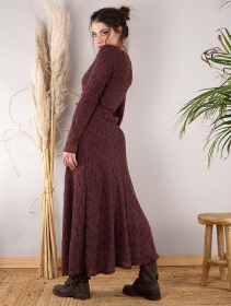 \ Ëmy\  crochet long dress, Wine and sienna lining