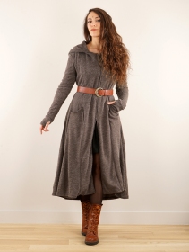 \ Enchantress\  long hooded coat, Brown