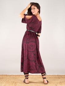 \ Eorynn Africa\  printed oversized long dress, Black