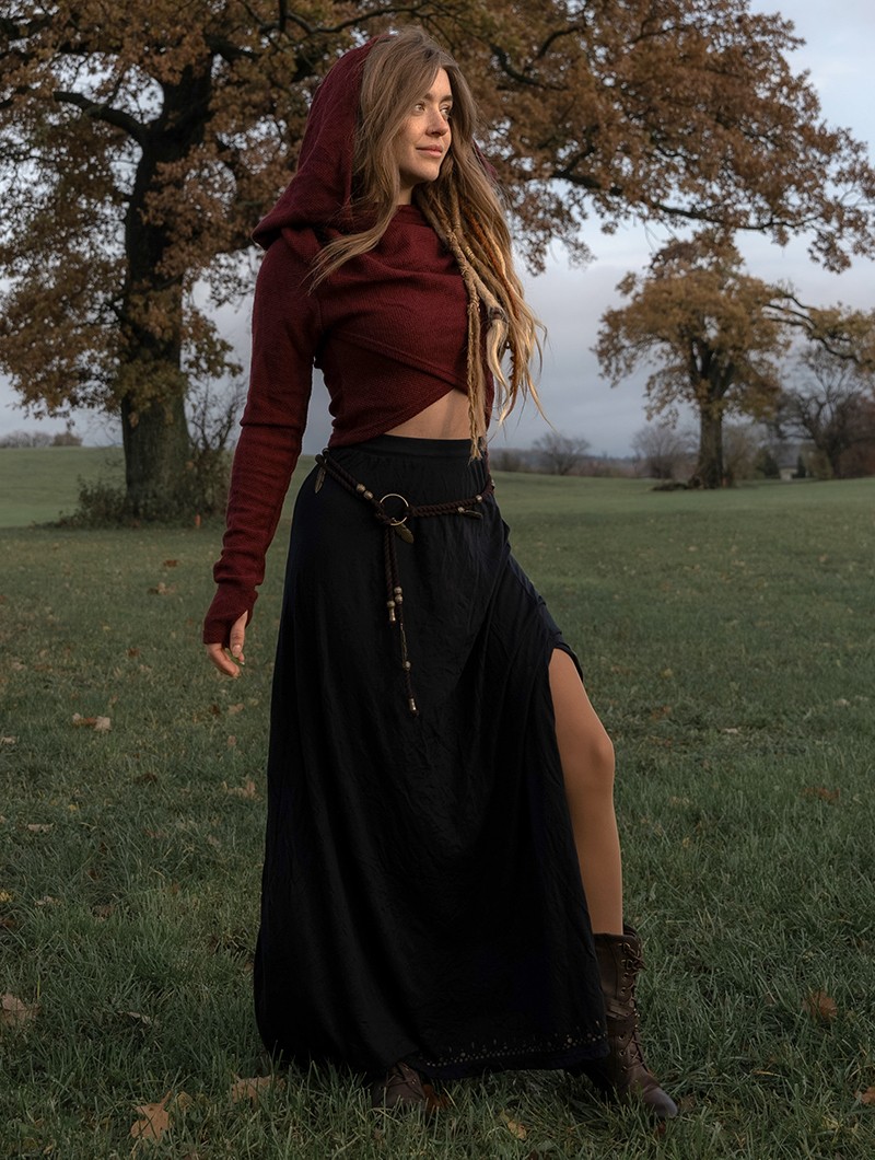 \ Eressea Anazraa\  printed long skirt, Black