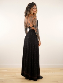 \ Eressea Umbas\  printed long skirt, Black