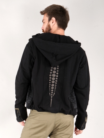 \ Evolution Omega\  hooded zipped jacket, Black