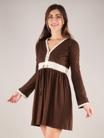 \ Firiel\  long sleeve dress, Dark brown