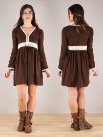 \ Firiel\  long sleeve dress, Dark brown