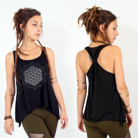 \"Flower of Life\" knotted tank top