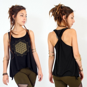 \"Flower of Life\" knotted tank top