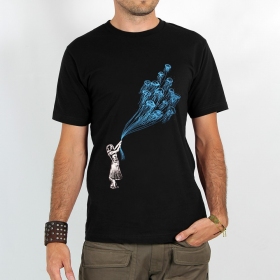 \ Flying medusa\  printed short sleeve t-shirt, Black